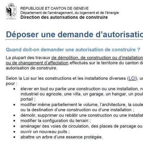 Demanded'autorisation De Construire ; Nouvelle Procédure(2014)